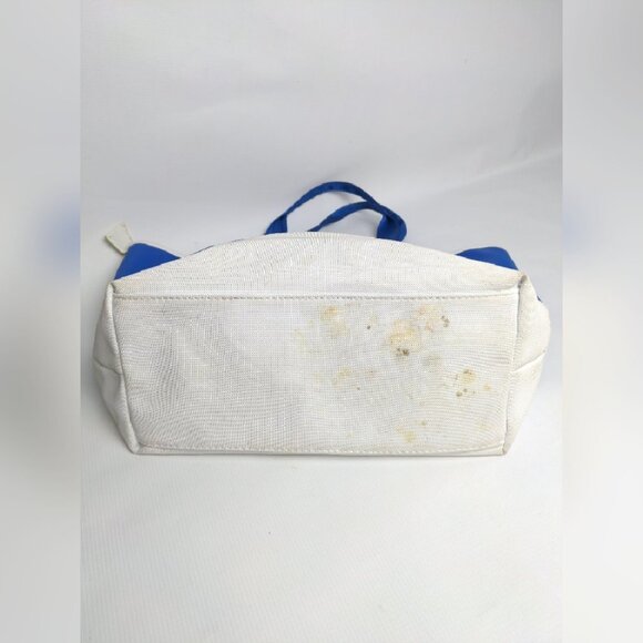 Lacoste Womens Blue White Canvas Tote bag Size OS - Picture 3 of 8